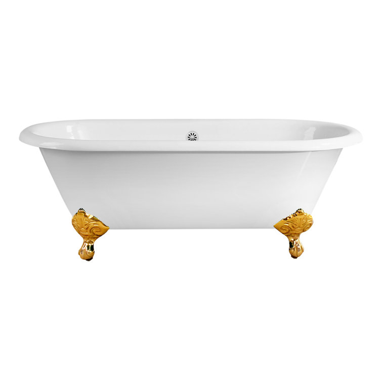 StreamlineBath 60'' x 30.1'' Freestanding Soaking Porcelain Enameled